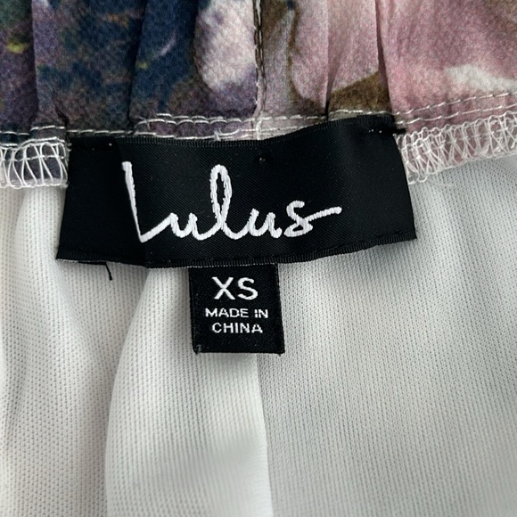 Lulu’s Dream of You Ivory Off The Shoulder Floral Mini Chiffon Shift Dress Sz XS - Picture 8 of 16